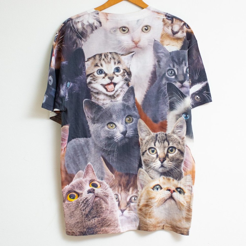 Funny Cat Kitten T-shirt Size L - Picture 4 of 9